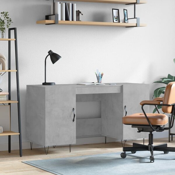 Maison Exclusive - písací stôl betónovo sivý 140x50x75 cm drevený materiál