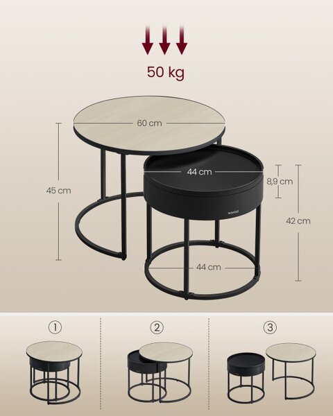 Set dvoch konferenčných stolíkov LCT044K67