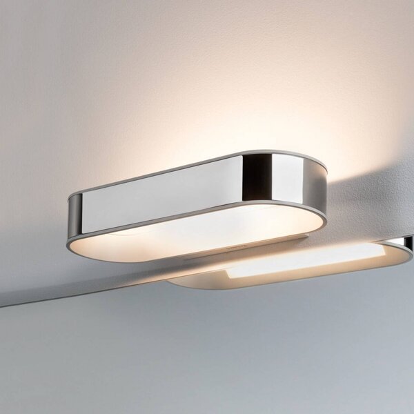 Paulmann LED nástenné svetlo Agena, chróm 31 cm IP44 stmievateľné, Chrómová / strieborná, Kúpeľňa, Hliník, Moderný, Nástenné svietidlo