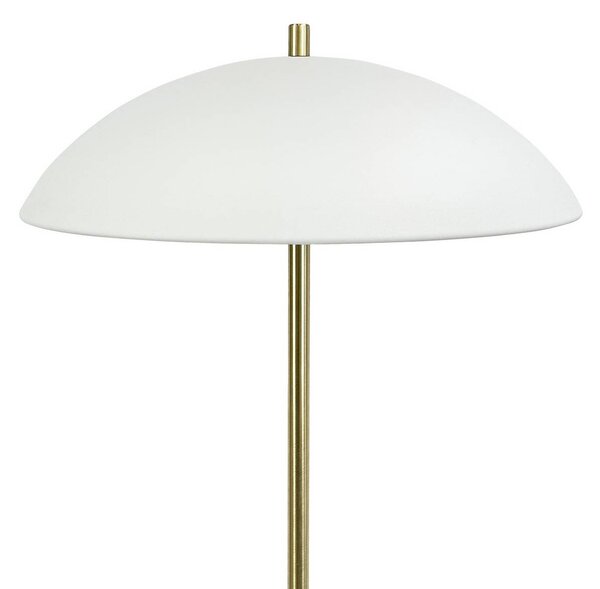 Dyberg Larsen Stojacia lampa Globus, výška 150 cm, béžová/mosadz, Mosadz / zlato, Obývacia izba / jedáleň, kov, Škandinávsky, Stojacie svietidlo