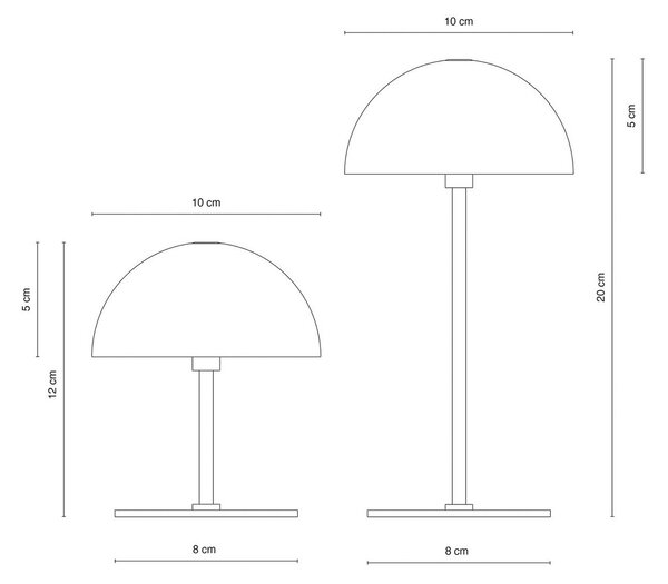 Dyberg Larsen LED stolná lampa Along, oranžová, sada 2 ks, Mosadz / zlato, Obývacia izba / jedáleň, kov, Škandinávsky, Stojacie svietidlo