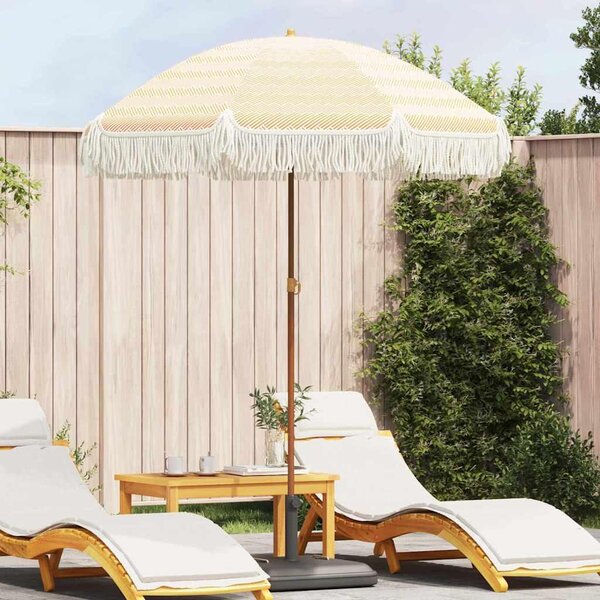 Maison Exclusive – Slnečník na pláž, 160 x 160 x 196 cm, polyester a oceľ, okrúhly