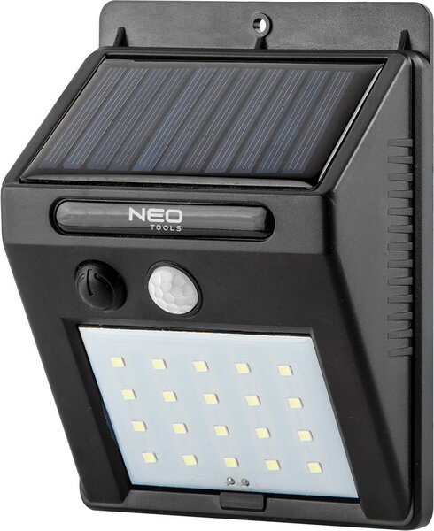NEO TOOLS Solárne nástenné svietidlo 20 SMD LED 250 lm