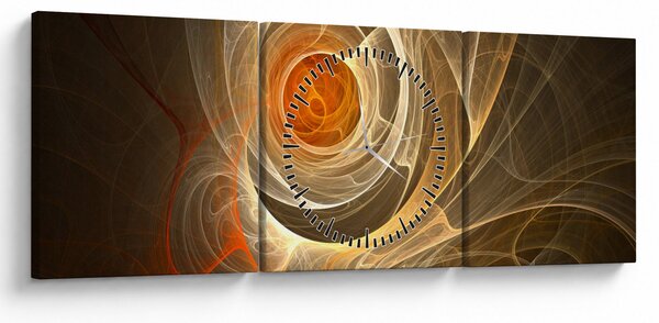 Obraz abstrakcie (s hodinami) (90x30 cm)
