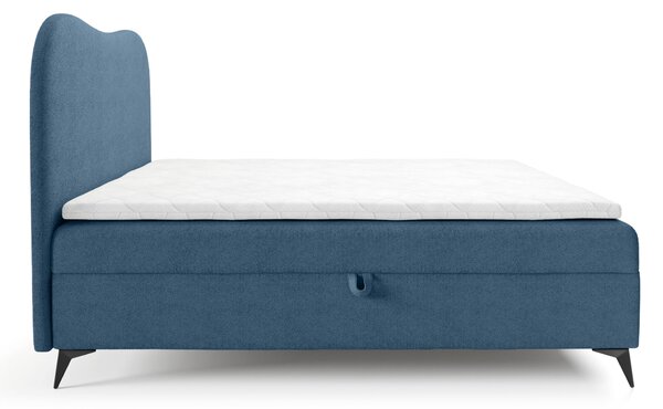 Čalúnená boxspring posteľ s úložným priestorom Ambra 120x200 - modrá