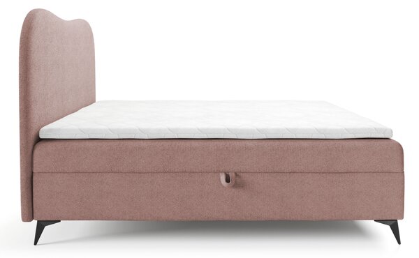 Čalúnená boxspring posteľ s úložným priestorom Ambra 120x200 - ružová