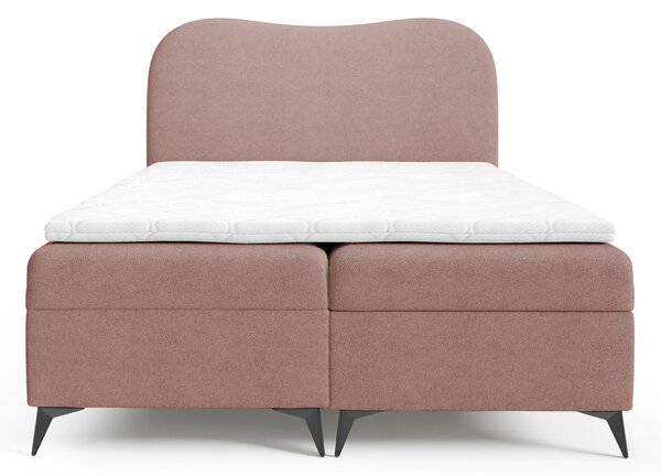 Čalúnená boxspring posteľ s úložným priestorom Ambra 120x200 - ružová
