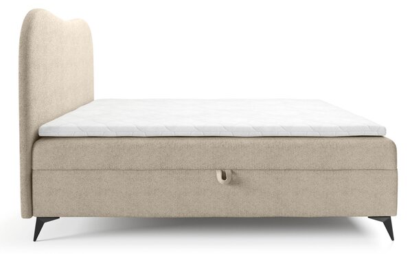 Čalúnená boxspring posteľ s úložným priestorom Ambra 120x200 - béžová