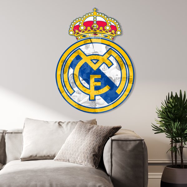 Farebný HDF obraz logo Real Madrid - súčasní hráči