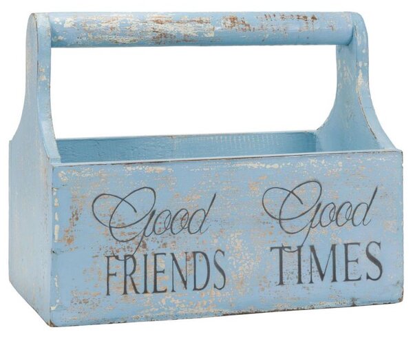Dekoratívny kvetinový box - 30 x 17 x 25 cm, modrý