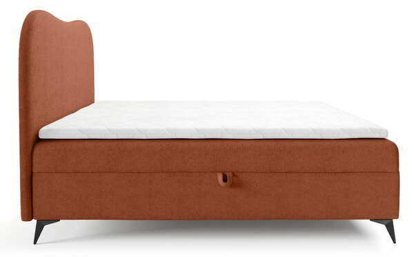 Čalúnená boxspring posteľ s úložným priestorom Ambra 120x200 - tehlová