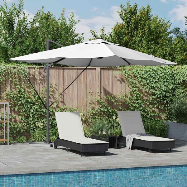 Maison Exclusive – Slnečník, 352 x 251 x 265 cm, polyester a hliník, farba: piesok