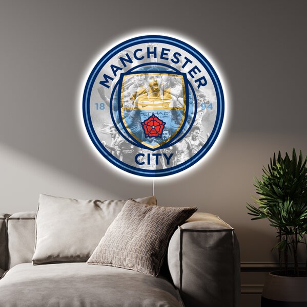 Svietiaci obraz Logo Manchester City - Legendy