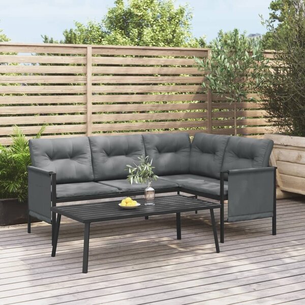 Maison Exclusive – Záhradný konferenčný stolík, antracitová farba, 110x55x35 cm, oceľ