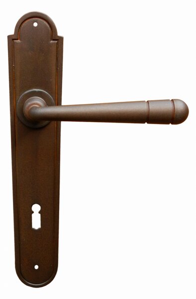 GALBUSERA Kovaná kľučka model 2109 - spätná pružina, PZ, 92 mm, antická čierna