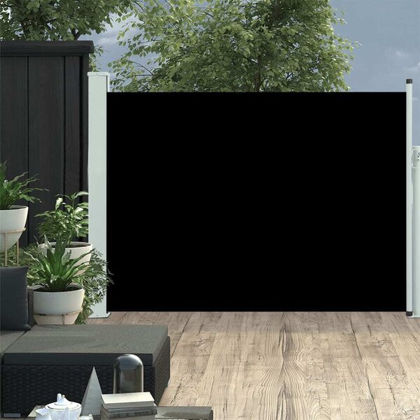 Maison Exclusive – Výsuvná bočná markíza, 117 × 514 cm, čierna
