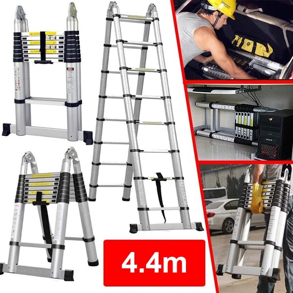 Ladmax™ Hliníkový Teleskopický Skladací Rebrík 220-440 Cm