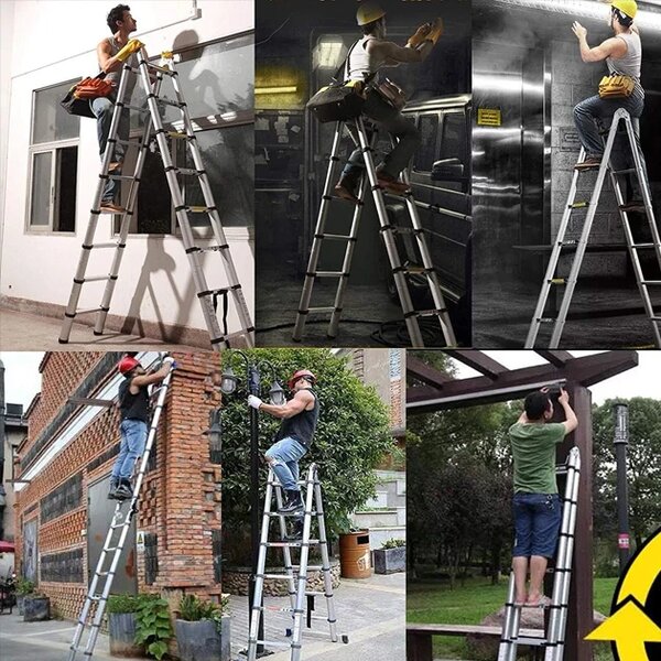 Ladmax™ Hliníkový Teleskopický Skladací Rebrík 220-440 Cm