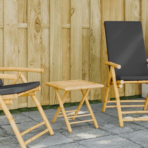 Maison Exclusive – Skľápateľný záhradný stolík, 45x45x45 cm, bambus