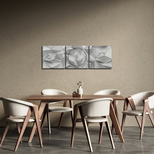 Obraz abstrakcie (s hodinami) (90x30 cm)