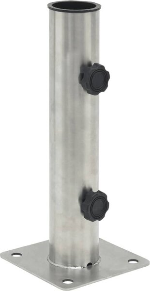 Stojan na slnečník – pre stĺpy s priemerom 38/48 mm, strieborná farba, oceľ