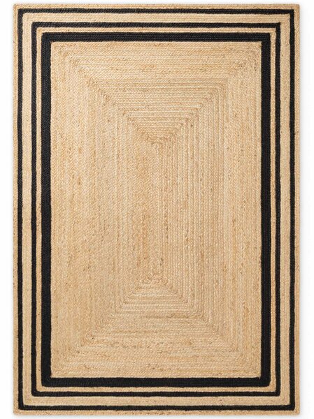 Hanse Home, Kusový koberec Looma 106302 Natural Gold Black, 120x170, béžová, chodba / predsieň