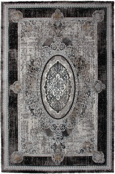 Koberec Tender 27145A VELVET čierny / svetlosivý