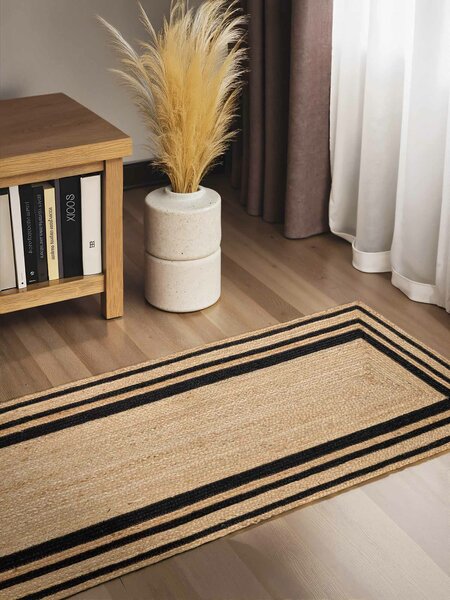 Hanse Home , Behúň Looma 106302 Natural Gold Black, 70x200, béžová, chodba / predsieň