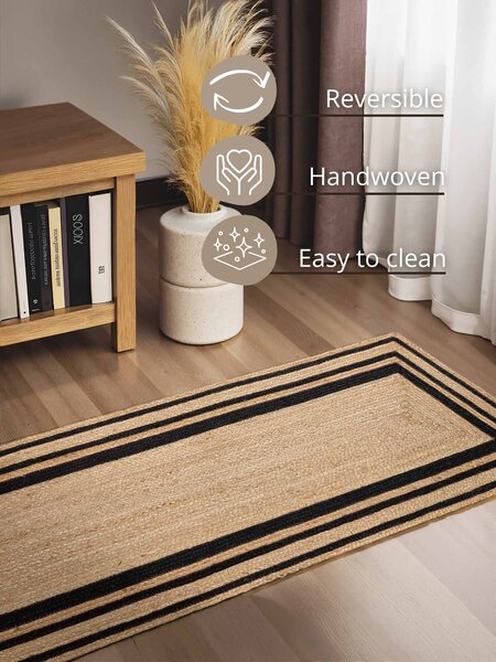 Hanse Home , Behúň Looma 106302 Natural Gold Black, 70x200, béžová, chodba / predsieň