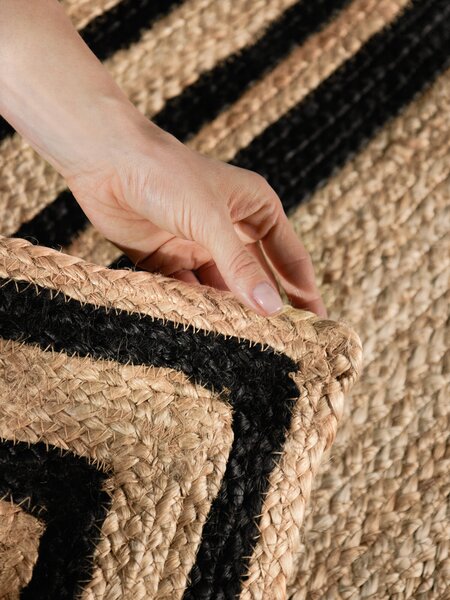 Hanse Home , Behúň Looma 106302 Natural Gold Black, 70x200, béžová, chodba / predsieň