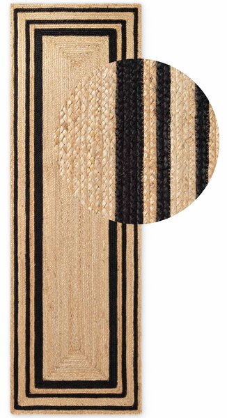 Hanse Home , Behúň Looma 106302 Natural Gold Black, 70x200, béžová, chodba / predsieň