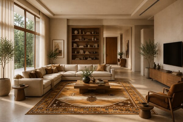 Alfa Carpets , Kusový koberec TEHERAN T-375 beige, 120x170, béžová, chodba / predsieň