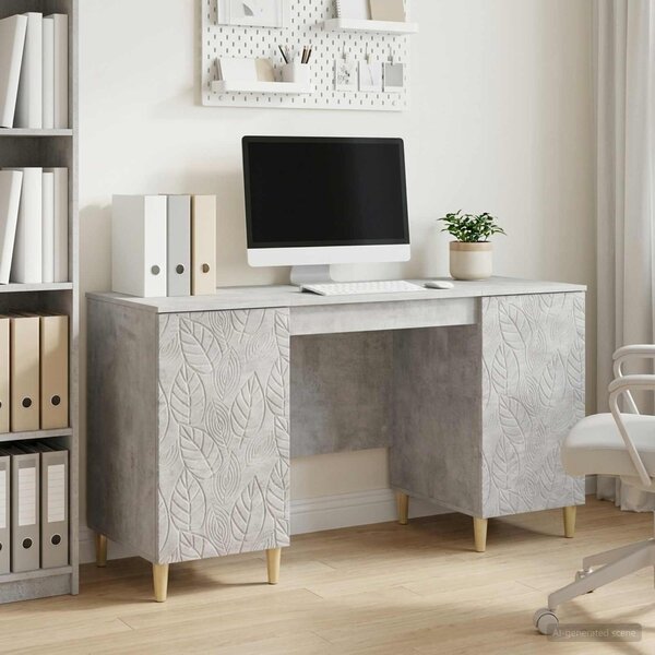 Maison Exclusive – Písací stôl, farba betónová šedá, rozmer 142,5 x 50 x 75 cm, materiál: drevovláknité dosky