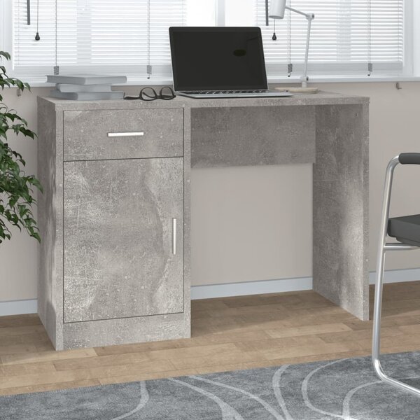 Maison Exclusive – písací stôl s úložným priestorom, farba: sivá, rozmer: 100 x 40 x 73 cm, materiál: drevovláknitá doska
