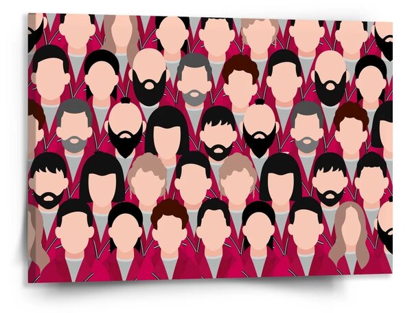 Sablio Obraz Money heist Anonymné tváre - 150x110 cm