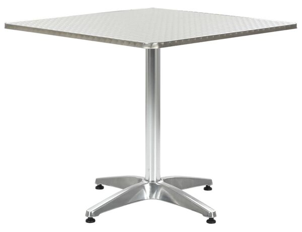 Maison Exclusive – záhradný stôl, strieborná farba, 80x80x70 cm, hliník