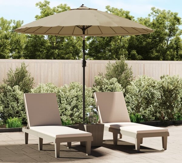 Maison Exclusive – slnečník s hliníkovým nosníkom, výška 250 cm, farba: svetlohnedá (taupe)