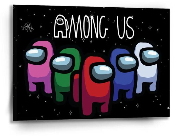 Sablio Obraz AMONG US Čierny vesmír - 90x60 cm