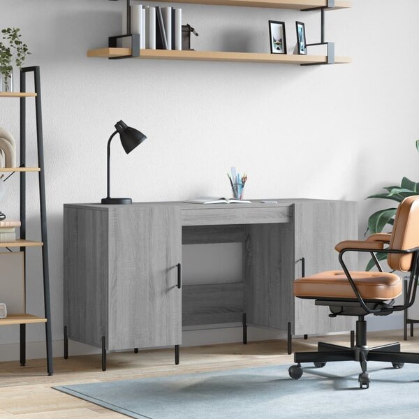 Maison Exclusive - písací stôl sivý Sonoma 140x50x75 cm drevený materiál