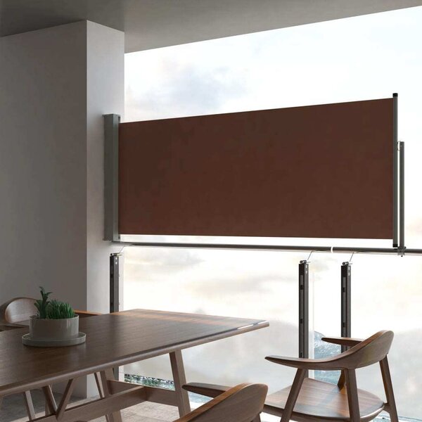 Maison Exclusive – Výsuvná bočná markíza, 100 x 300 cm, hnedá