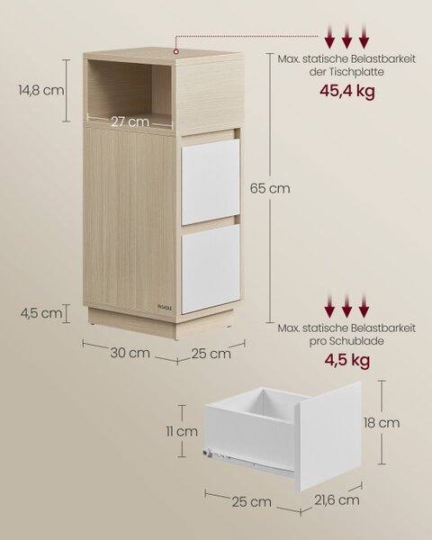 Set dvoch nočných stolíkov LET856N01 (2ks)