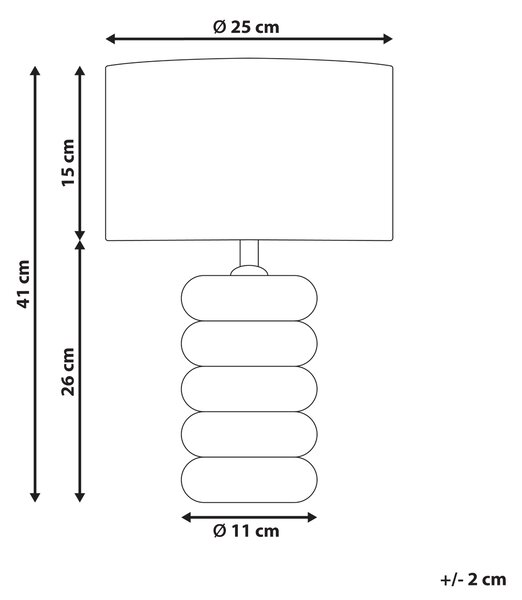 Stolná lampa svetlohnedá béžová tienidlo z bavlny a ľanu podstavec z mangového dreva 41 cm moderný štýl obývacia izba