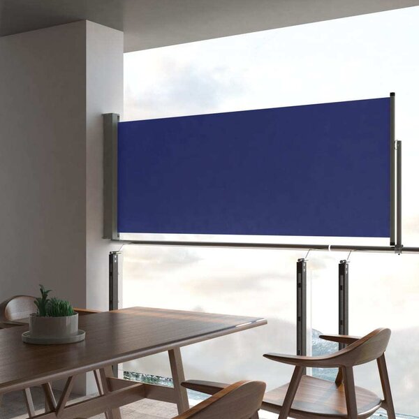 Maison Exclusive – Výsuvná bočná markíza, 100 x 300 cm, modrá