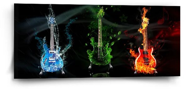 Sablio Obraz Gitary - 110x50 cm