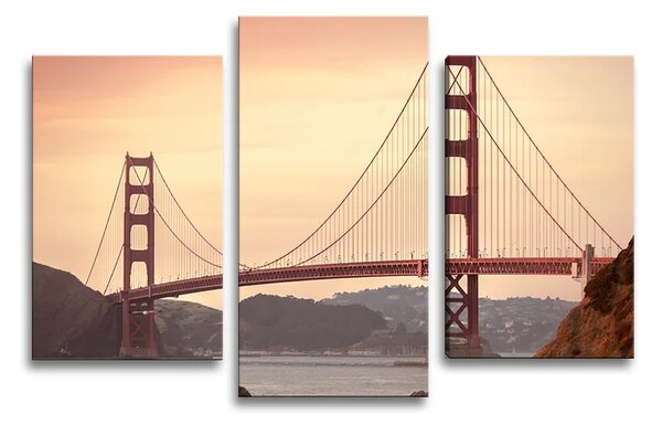 Sablio Obraz - 3-dílný Golden Gate 2 - 75x50 cm