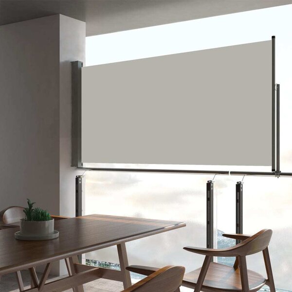 Maison Exclusive – Výsuvná bočná markíza 80 × 300 cm, krémová farba