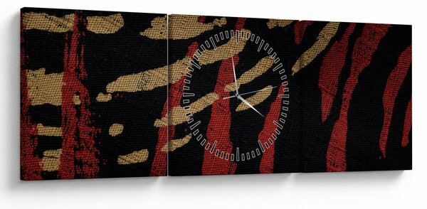 Obraz abstrakcie (s hodinami) (90x30 cm)