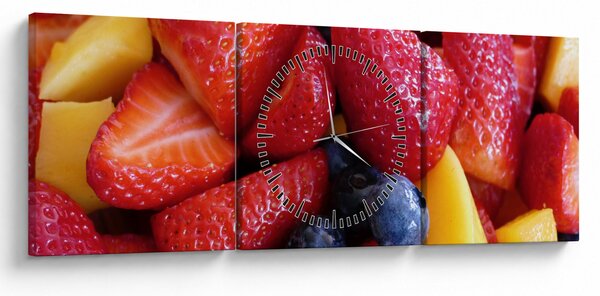 Obraz ovocia (s hodinami) (90x30 cm)