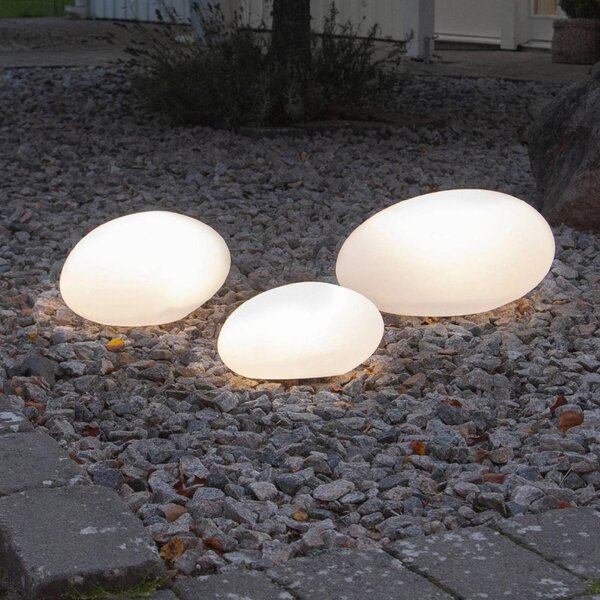 ACA Lighting Solárny a vodotesný LED kameň RGB+W 26x20x14 cm, diaľkové ovládanie