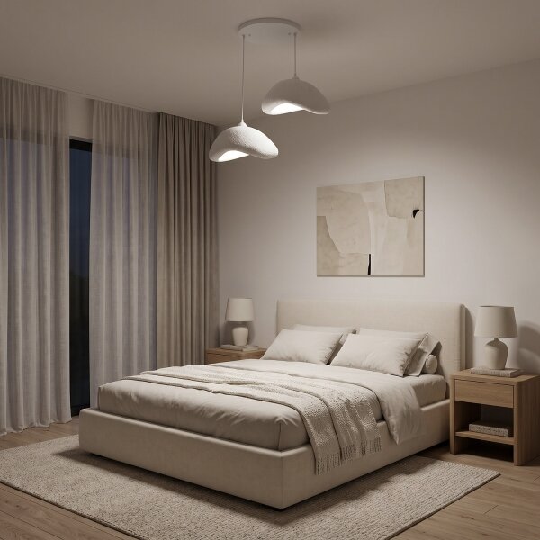Brilagi - Závesný luster na lanku WABI SABI 2xE27/40W/230V pr. 74 cm biela